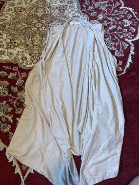 Pink Rose Light Beige/Rose Open-Front Draped Women’s Vest